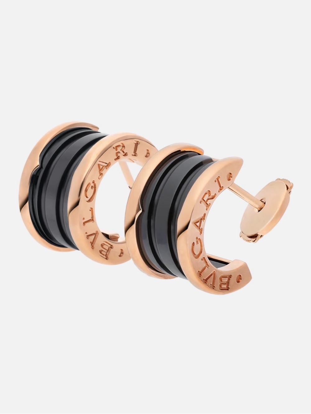 Bulgari B zero1 Black and Rose Gold Earrings